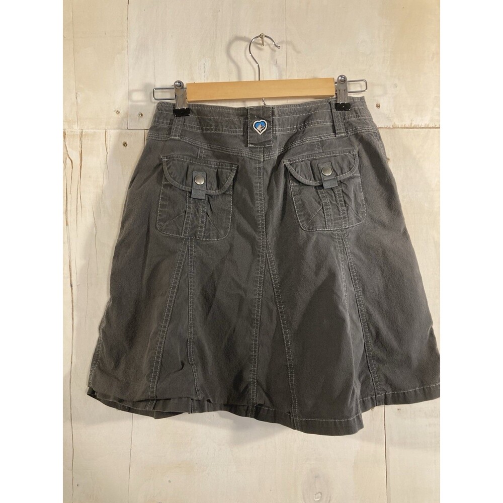 KUHL‎ Skirt Women Sz 2 Gray Cargo Mini Hiking Outdoor Gorpcore